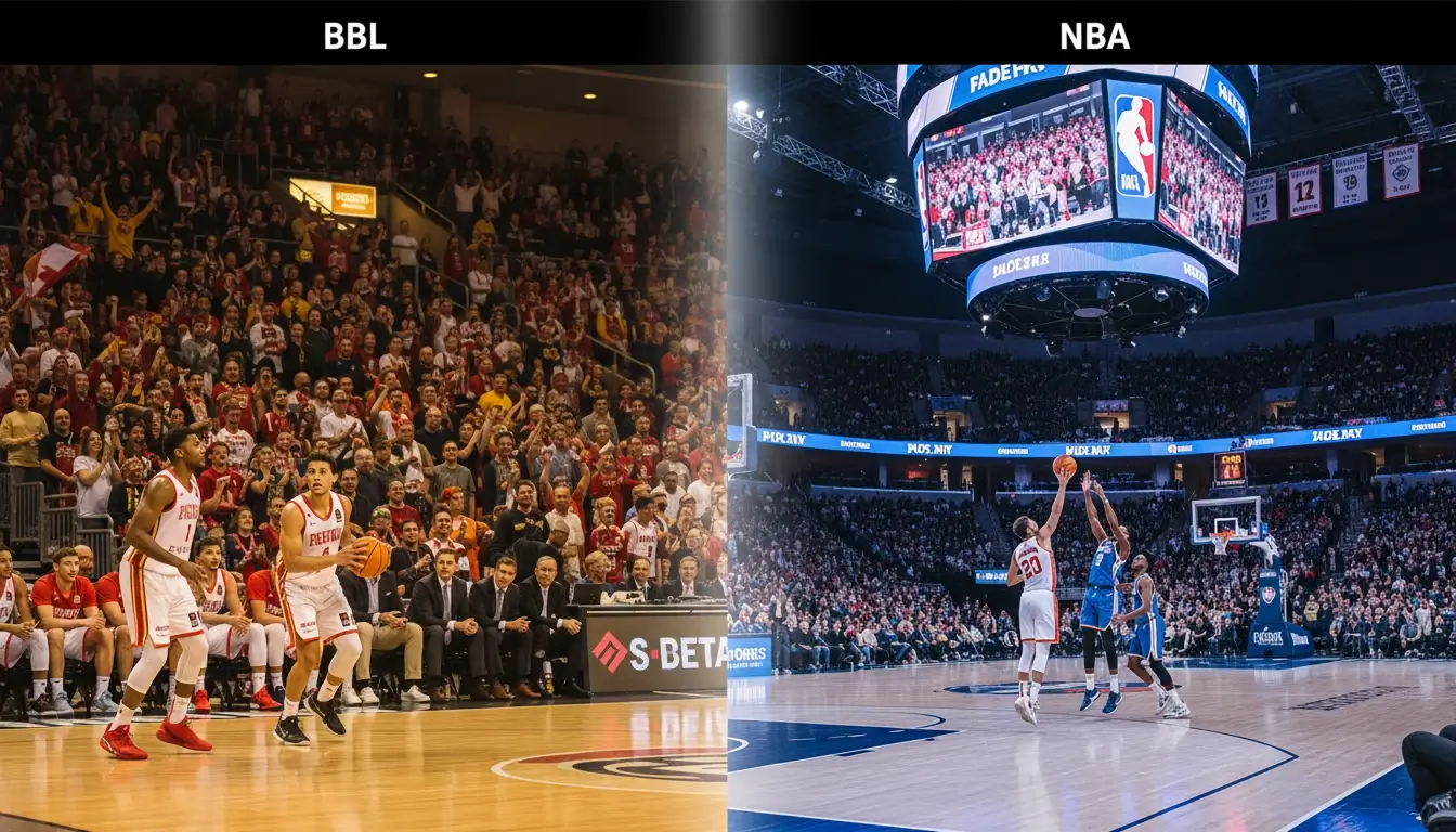 Visueller Vergleich zwischen BBL und NBA Basketball