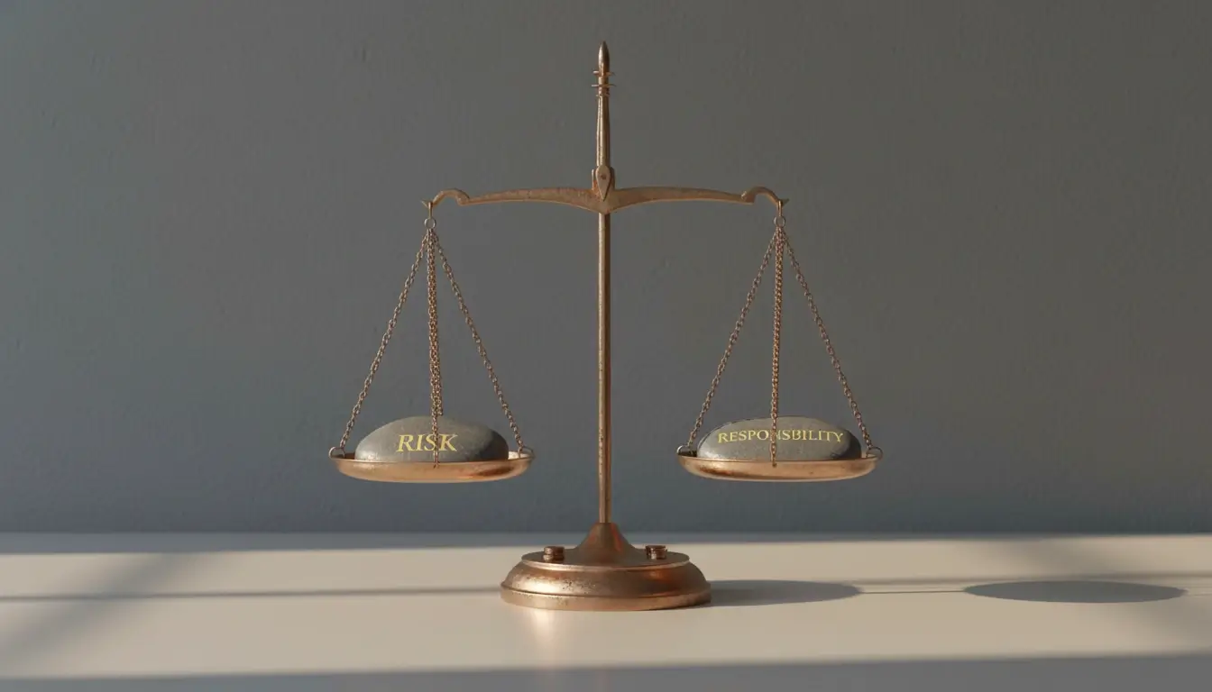 Ausgewogene Waage symbolisiert verantwortungsvolles Wetten